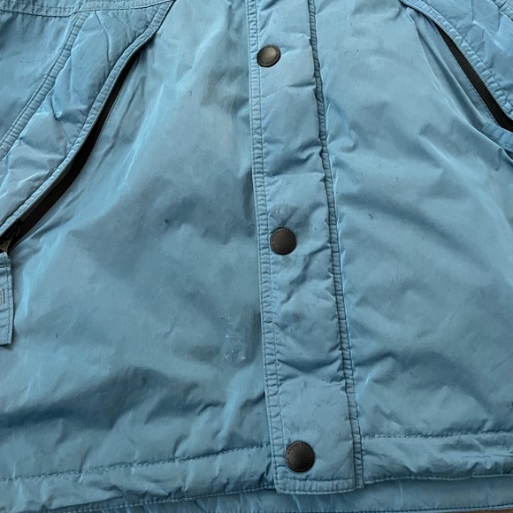 Men's Performance Outerwear Jacket MEDIUM Hood Blue #029346 - Picture 8 of 10